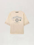 PALM ANGELS Pa Dollar Loose T-Shirt IVORY - BLACK PMAA10DF25JER003