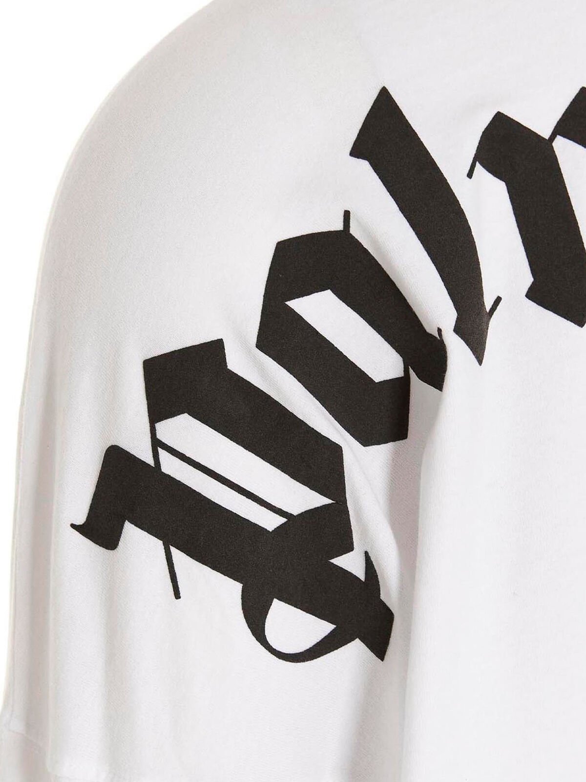 PALM ANGELS Classic Logo Over Tee L/S WHITE BLACK PMAB001C99JER004