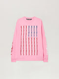 PALM ANGELS Flames Flag Long Sleeve T-Shirt PINK - MULTICOLOR PMAB058F25JER001