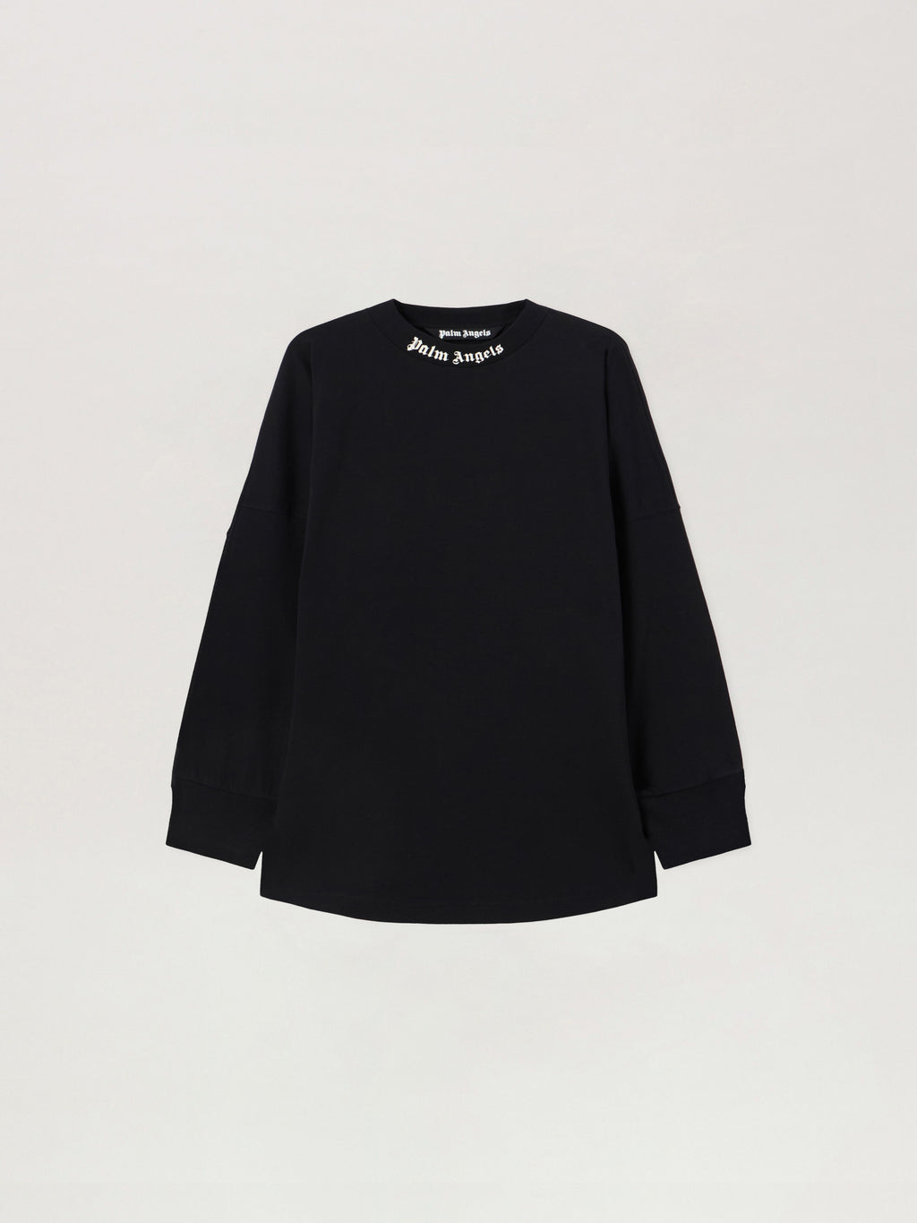 PALM ANGELS Classic Logo Long-Sleeved Over T-Shirt BLACK OFF WHITE PMAB059S26JER001