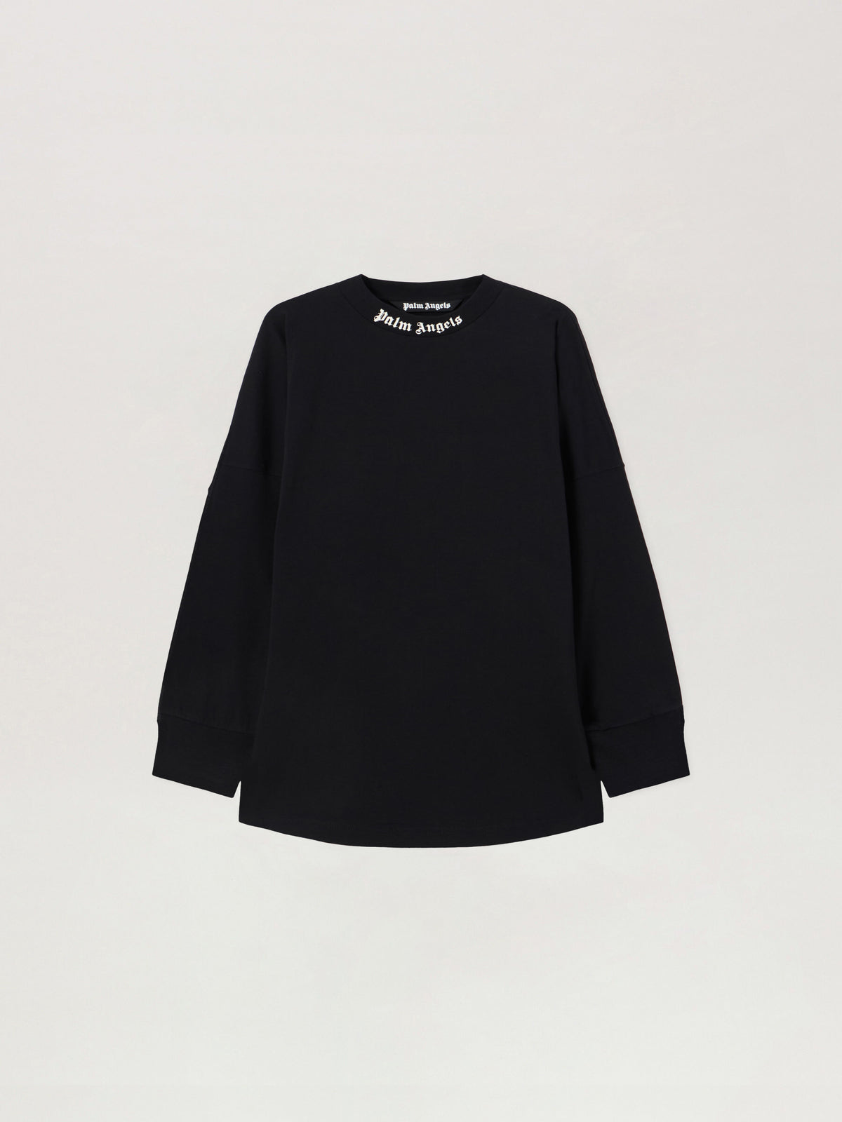 PALM ANGELS Classic Logo Long-Sleeved Over T-Shirt BLACK OFF WHITE PMAB059S26JER001