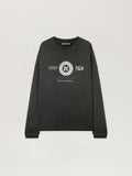 PALM ANGELS Dollar Graphic Long Sleeve T-Shirt VINTAGE BLACK - LIGHT GREY PMAB05CF25JER001