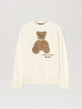 PALM ANGELS  BEAR IN MIND CREW OFF WHITE - BROWN PMBA026S25FLE003
