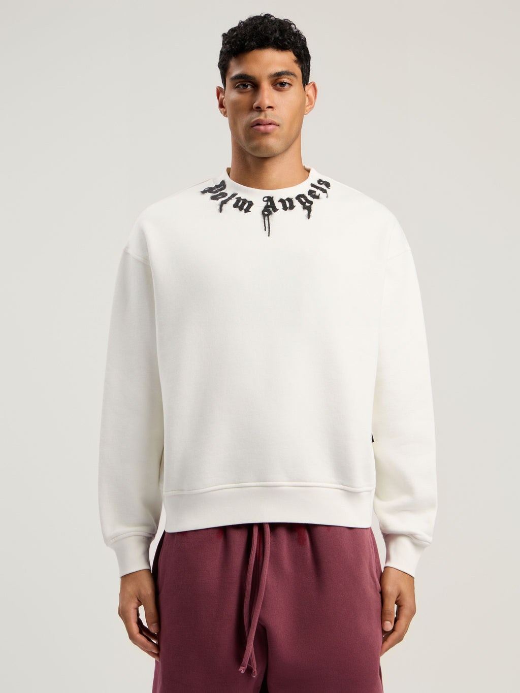 PALM ANGELS  OFF WHITE - BLACK PMBA08HF25FLE003