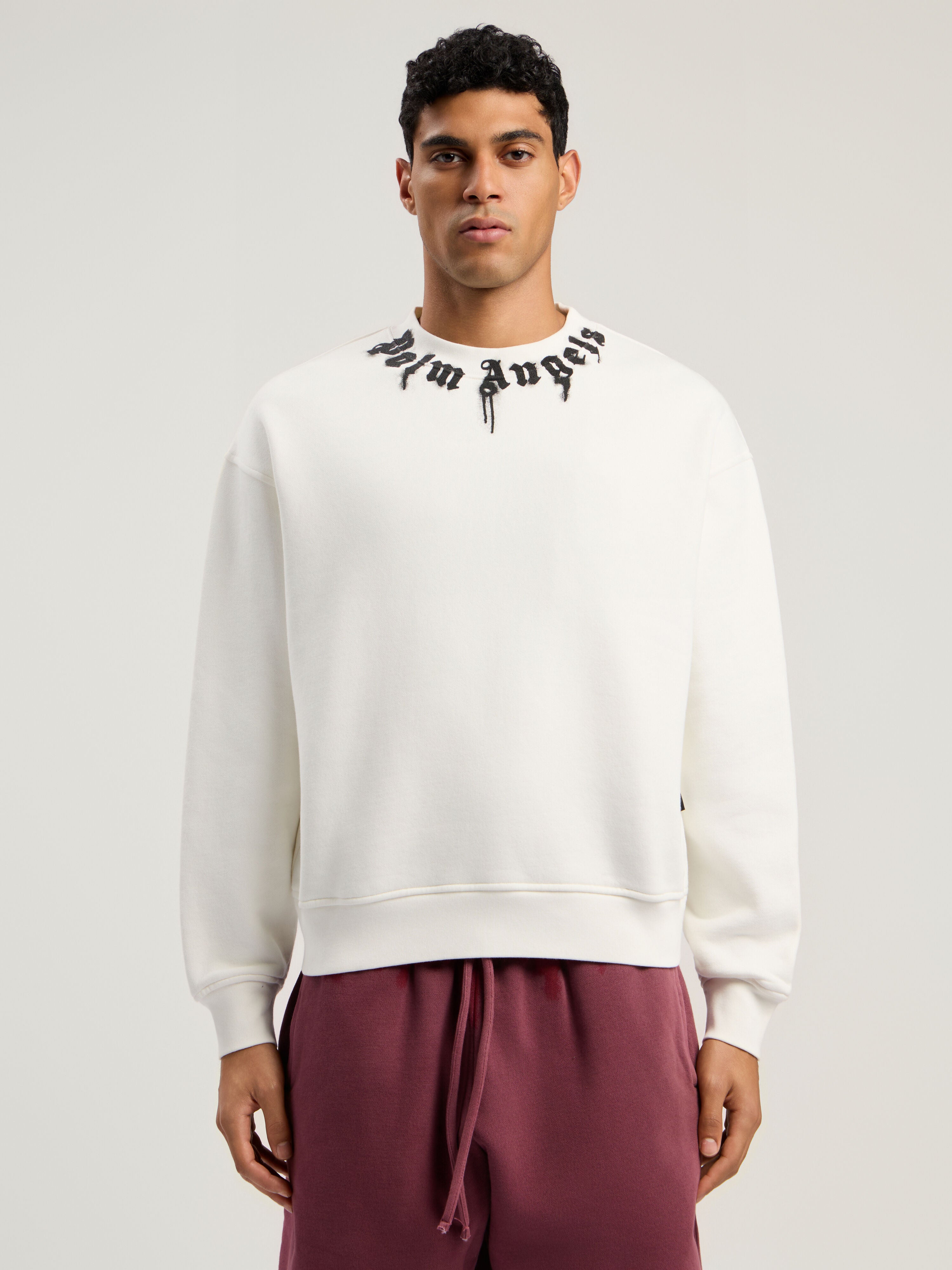 PALM ANGELS  OFF WHITE - BLACK PMBA08HF25FLE003
