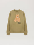 PALM ANGELS Bear In Mind Crewneck Sweatshirt ARMY GREEN - BROWN PMBA08HF25FLE004