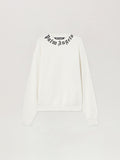PALM ANGELS Neck Logo Sweatshirt OFF WHITE BLACK PMBA08HS26FLE004