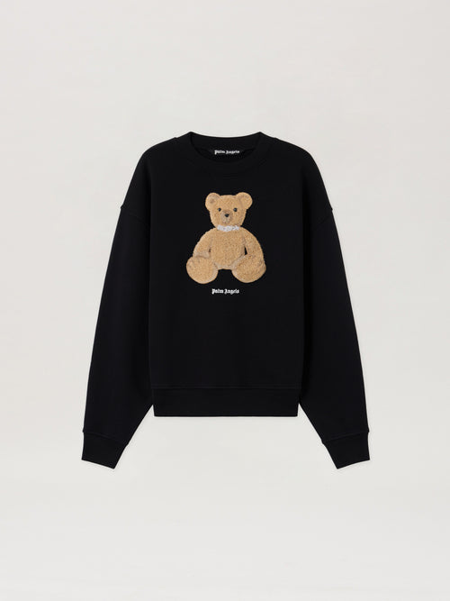PALM ANGELS Bear Sweatshirt BLACK BROWN PMBA08HS26FLE009