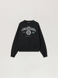 PALM ANGELS Dollar Loose Crew Sweatshirt VINTAGE BLACK - LIGHT GREY PMBA08JF25FLE002