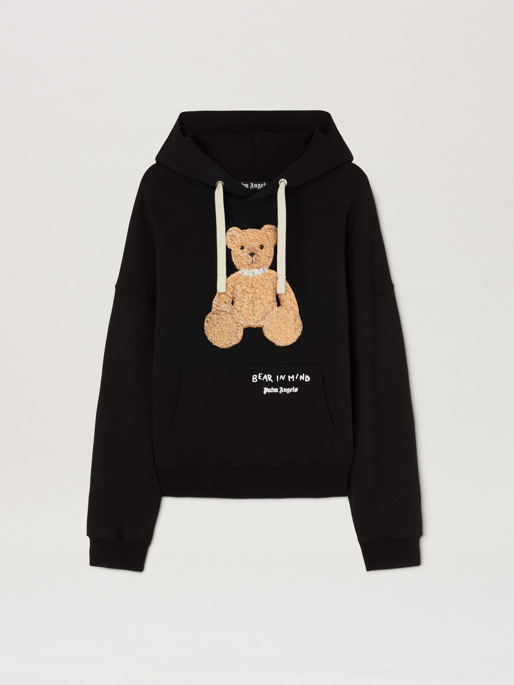 PALM ANGELS  BEAR IN MIND HOODY BLACK - BROWN PMBB172S25FLE001