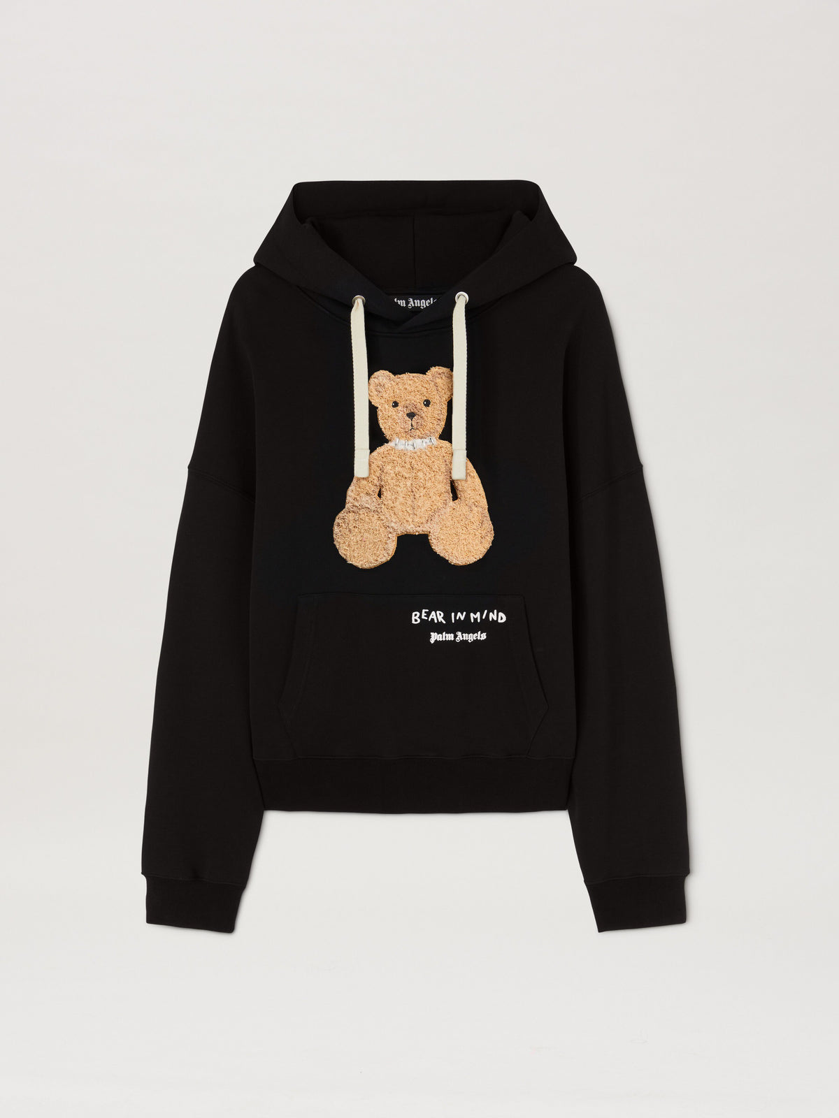 PALM ANGELS  BEAR IN MIND HOODY BLACK - BROWN PMBB172S25FLE001