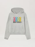 PALM ANGELS  CROSSROADS BEARS HOODY GREY MELANGE - MU GREY MELANGE - MULTICOLOR PMBB172S25FLE002