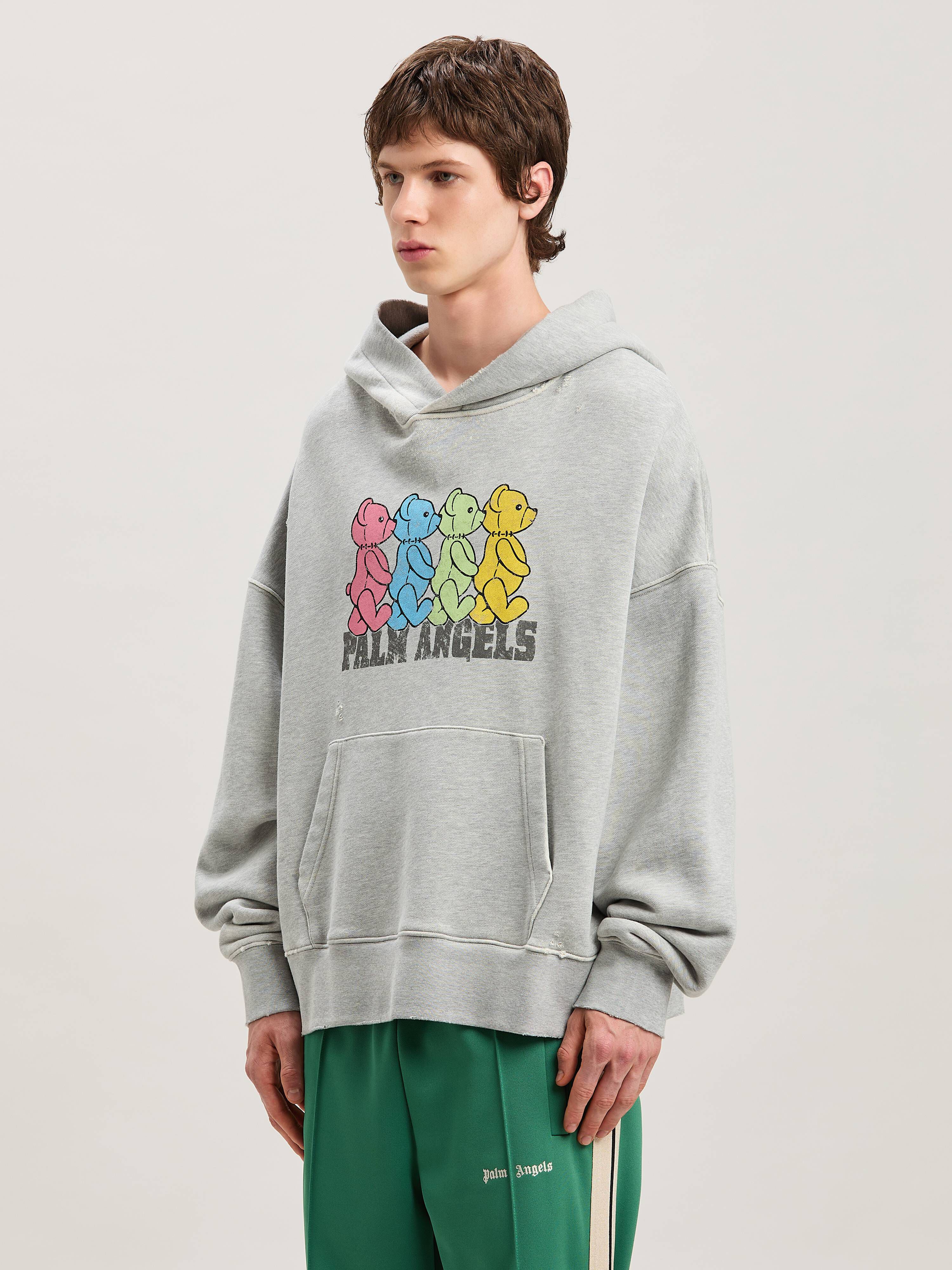 PALM ANGELS  CROSSROADS BEARS HOODY GREY MELANGE - MU GREY MELANGE - MULTICOLOR PMBB172S25FLE002