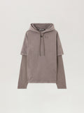 PALM ANGELS Monogram Distressed Hoodie MEDIUM GREY - BLACK PMBB178F25FLE001