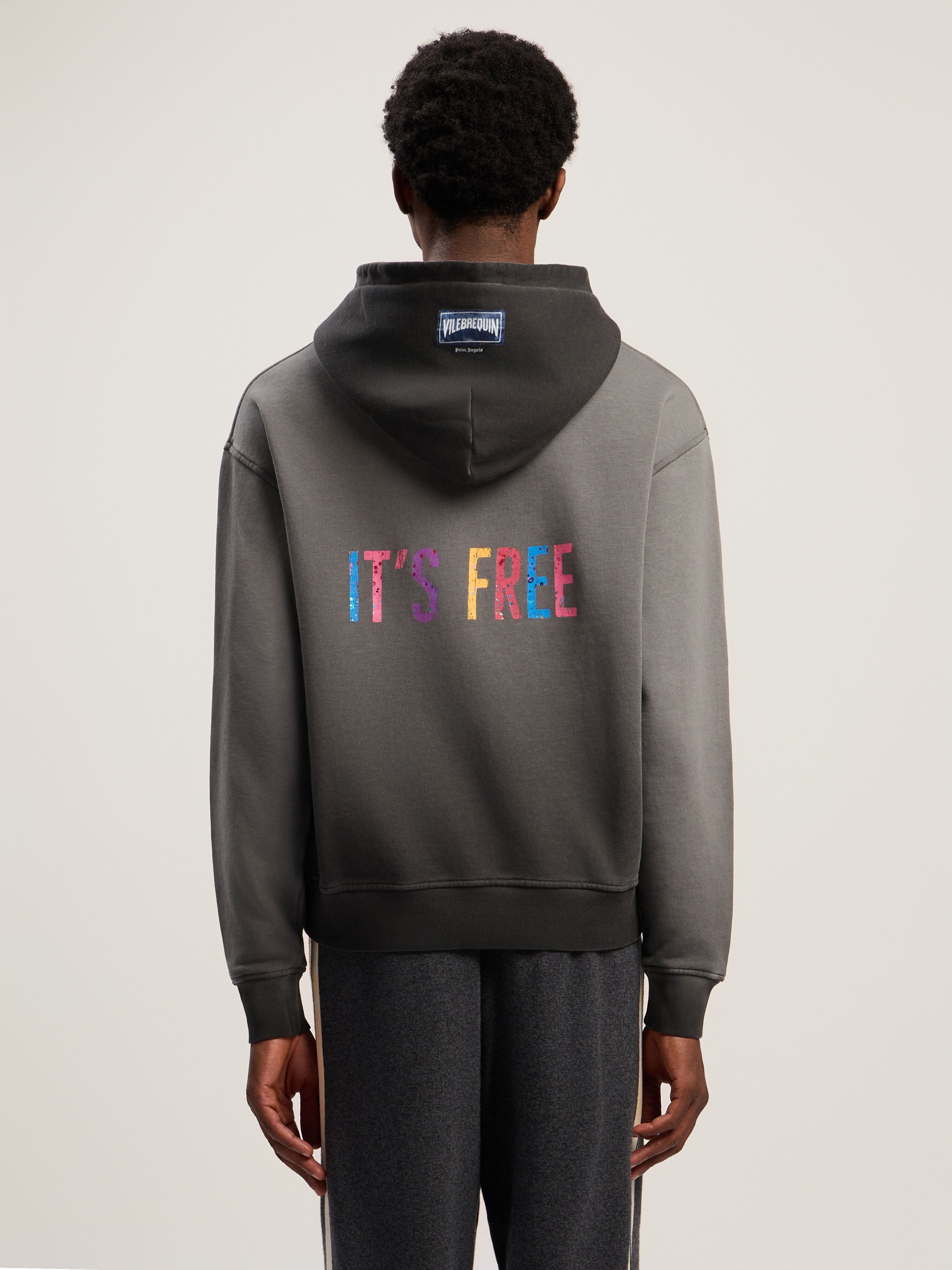 PALM ANGELS Catch Some Sun Hoodie BLACK - MULTICOLOR PMBB17DF25FLE001