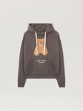 PALM ANGELS Bear In Mind Hoodie DARK GREY - BROWN PMBB17DF25FLE004