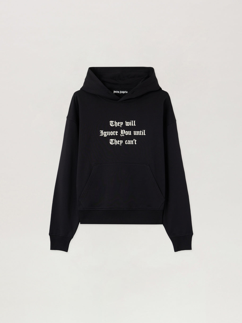 PALM ANGELS Statement Hoodie BLACK OFF WHITE PMBB17DS26FLE005
