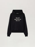 PALM ANGELS Statement Hoodie BLACK OFF WHITE PMBB17DS26FLE005