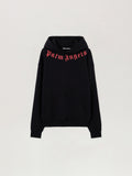 PALM ANGELS Neck Logo Hoodie BLACK RED PMBB17DS26FLE007