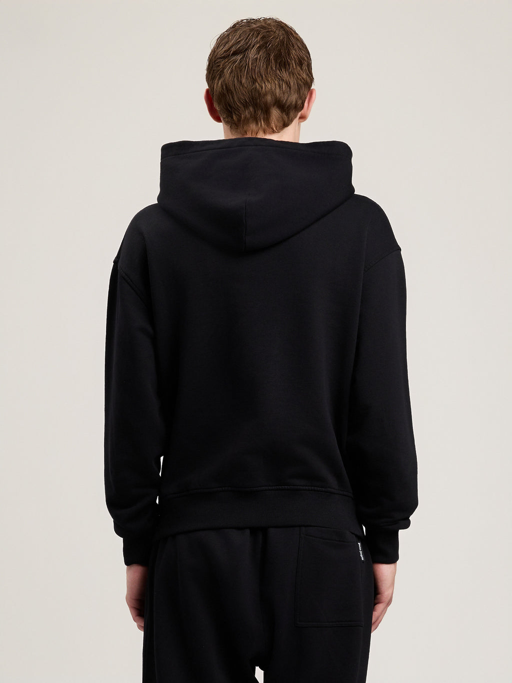 PALM ANGELS Neck Logo Hoodie BLACK RED PMBB17DS26FLE007