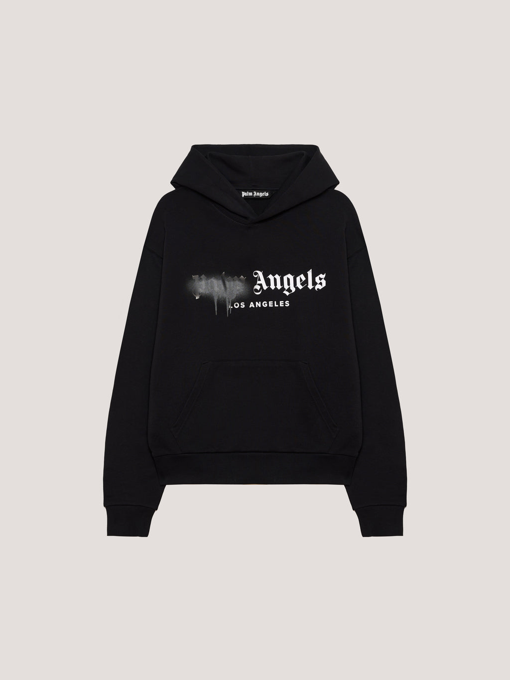 PALM ANGELS Spray City Los Angeles Hoodie Black/Black PMBB17DT26FLE001
