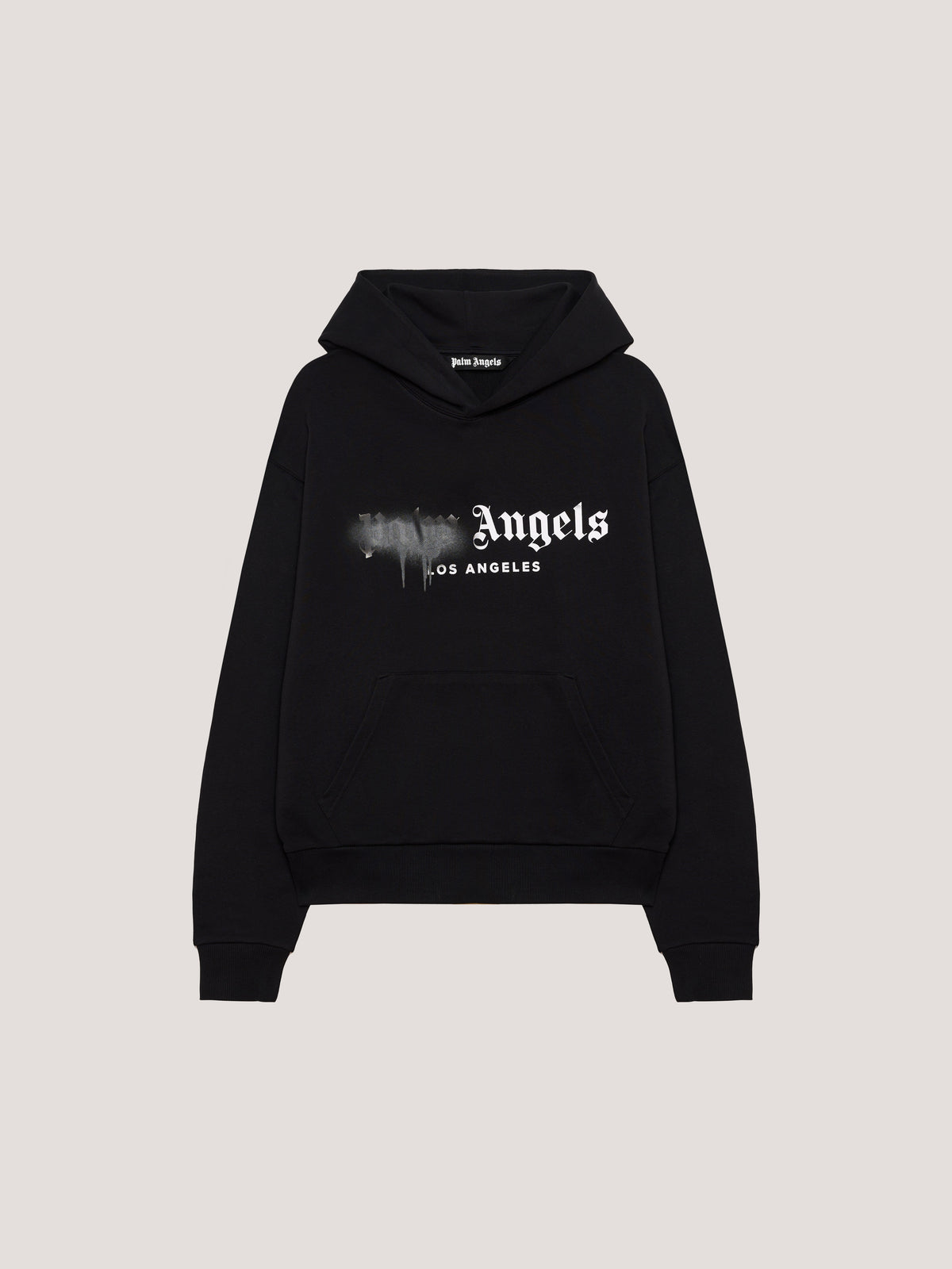 PALM ANGELS Spray City Los Angeles Hoodie Black/Black PMBB17DT26FLE001