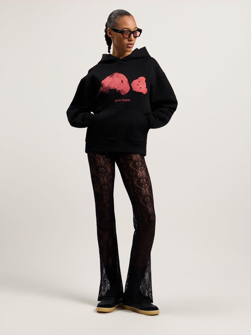 PALM ANGELS  Black/Pink PMBB17DT26FLE002