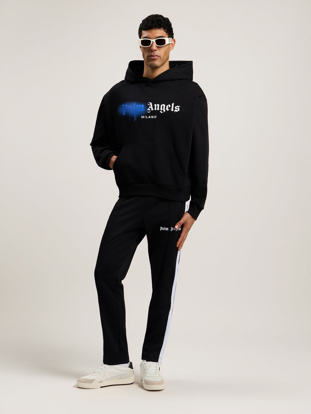 PALM ANGELS  Black/Blue PMBB17DT26FLE004
