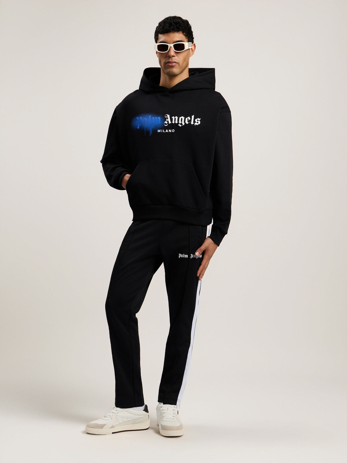 PALM ANGELS  Black/Blue PMBB17DT26FLE004