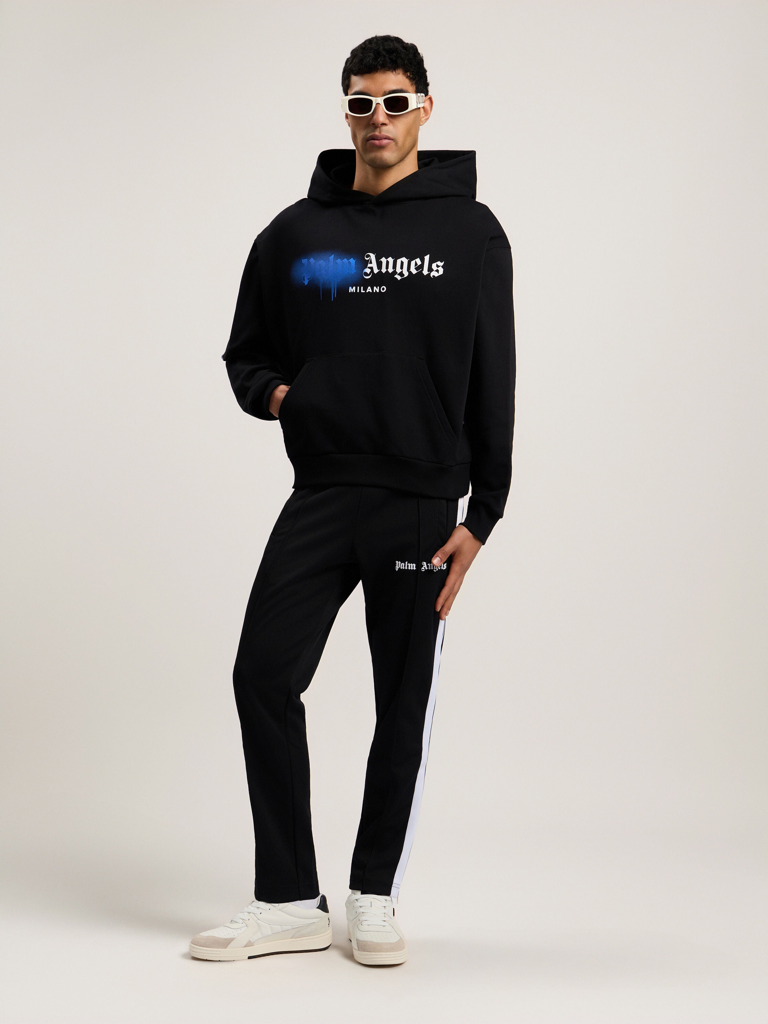 PALM ANGELS  Black/Blue PMBB17DT26FLE004