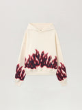 PALM ANGELS Flames Loose Hoodie OFF WHITE - MULTICOLOR PMBB17EF25FLE002