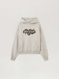 PALM ANGELS Snake Graphic Hoodie GREY MELANGE - GREEN PMBB17GF25FLE001
