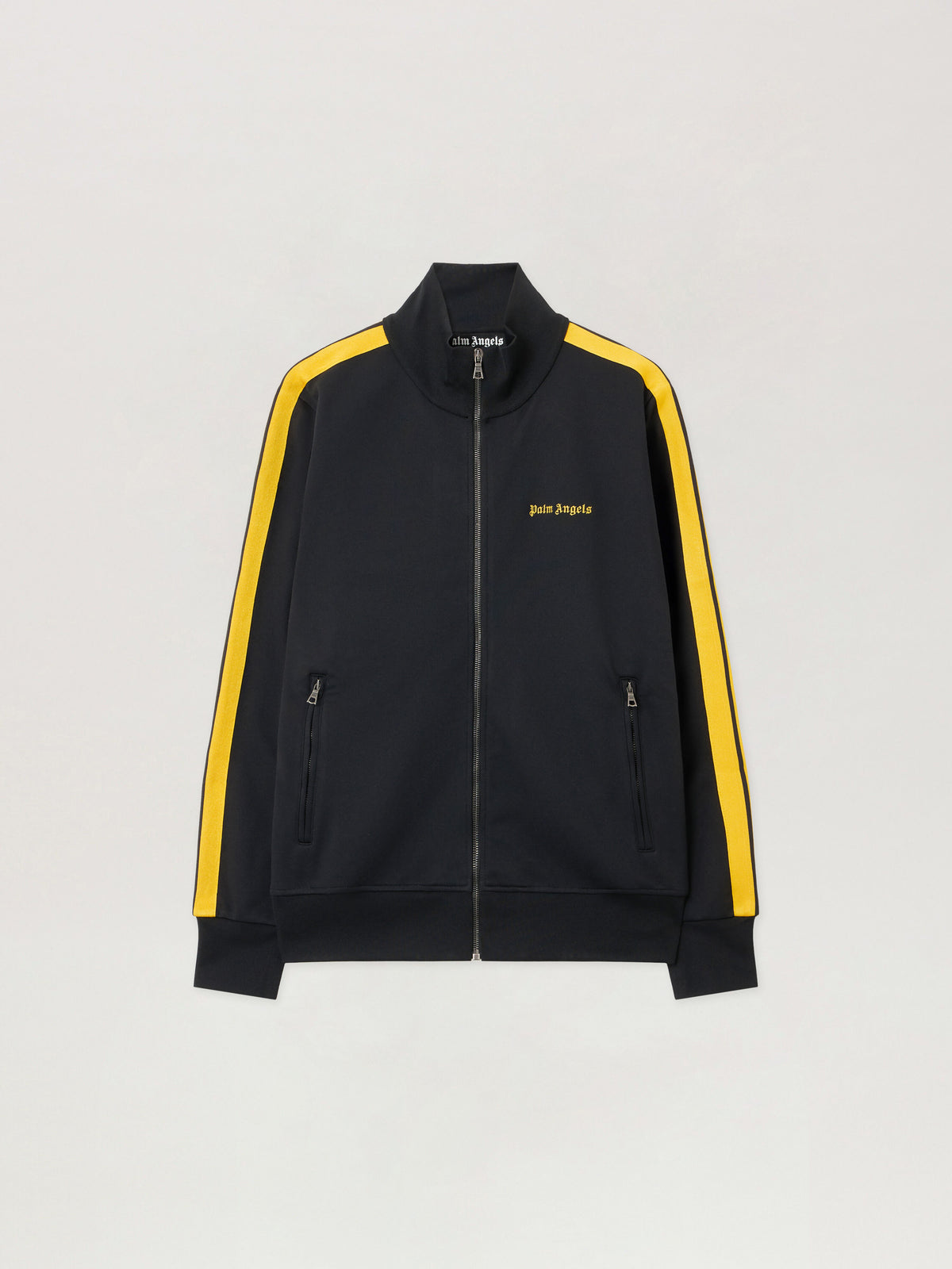 PALM ANGELS Classic Logo Track Jacket BLACK - YELLOW PMBD058F25FAB001