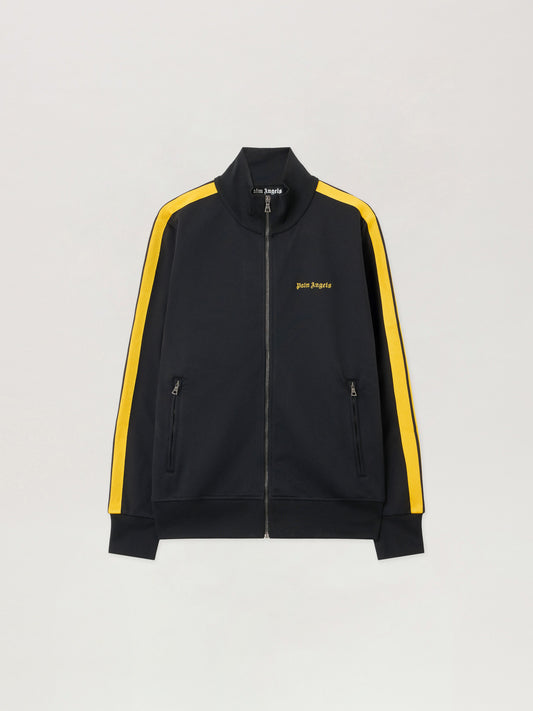 PALM ANGELS Classic Logo Track Jacket BLACK - YELLOW PMBD058F25FAB001
