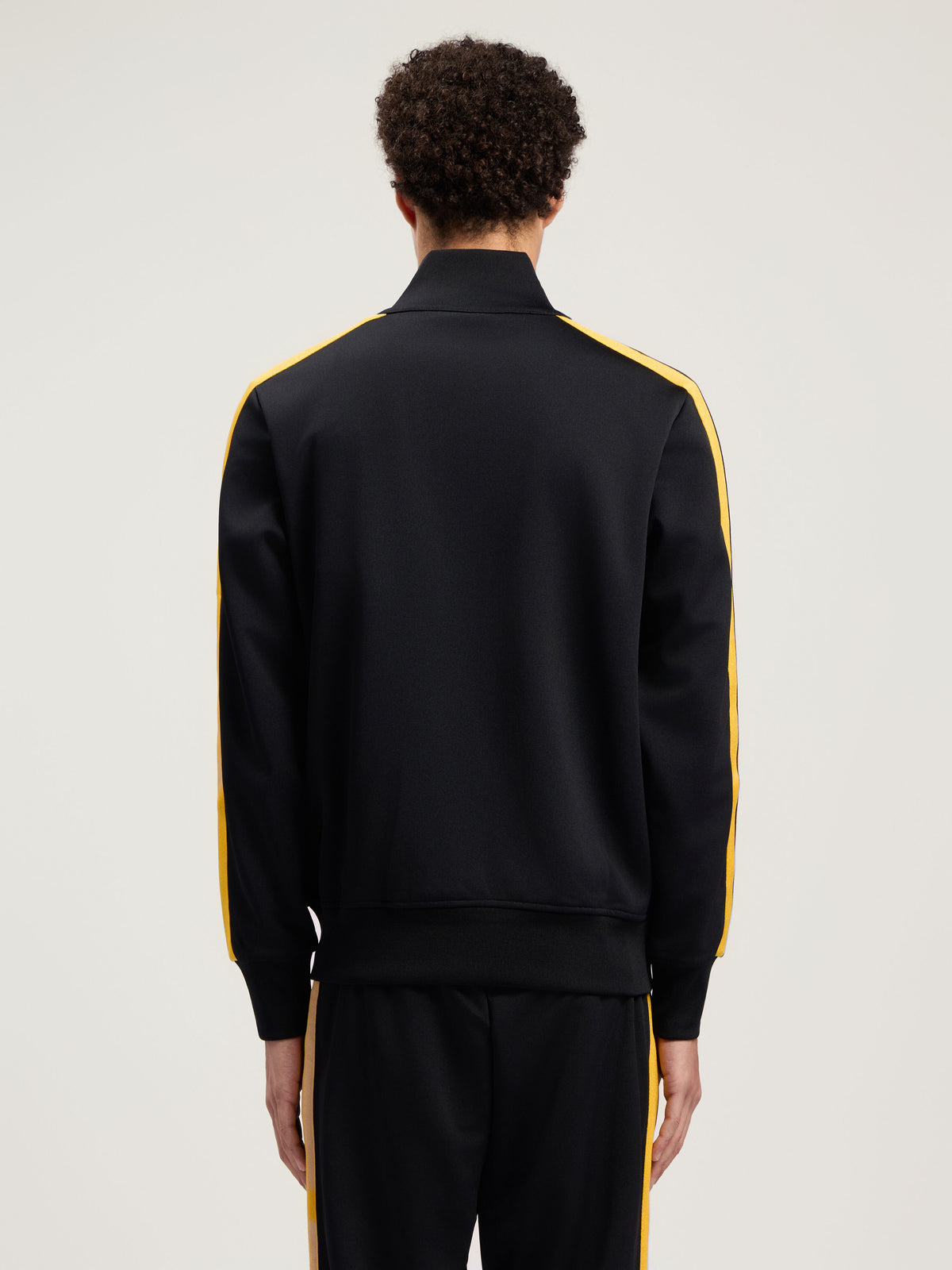 PALM ANGELS Classic Logo Track Jacket BLACK - YELLOW PMBD058F25FAB001