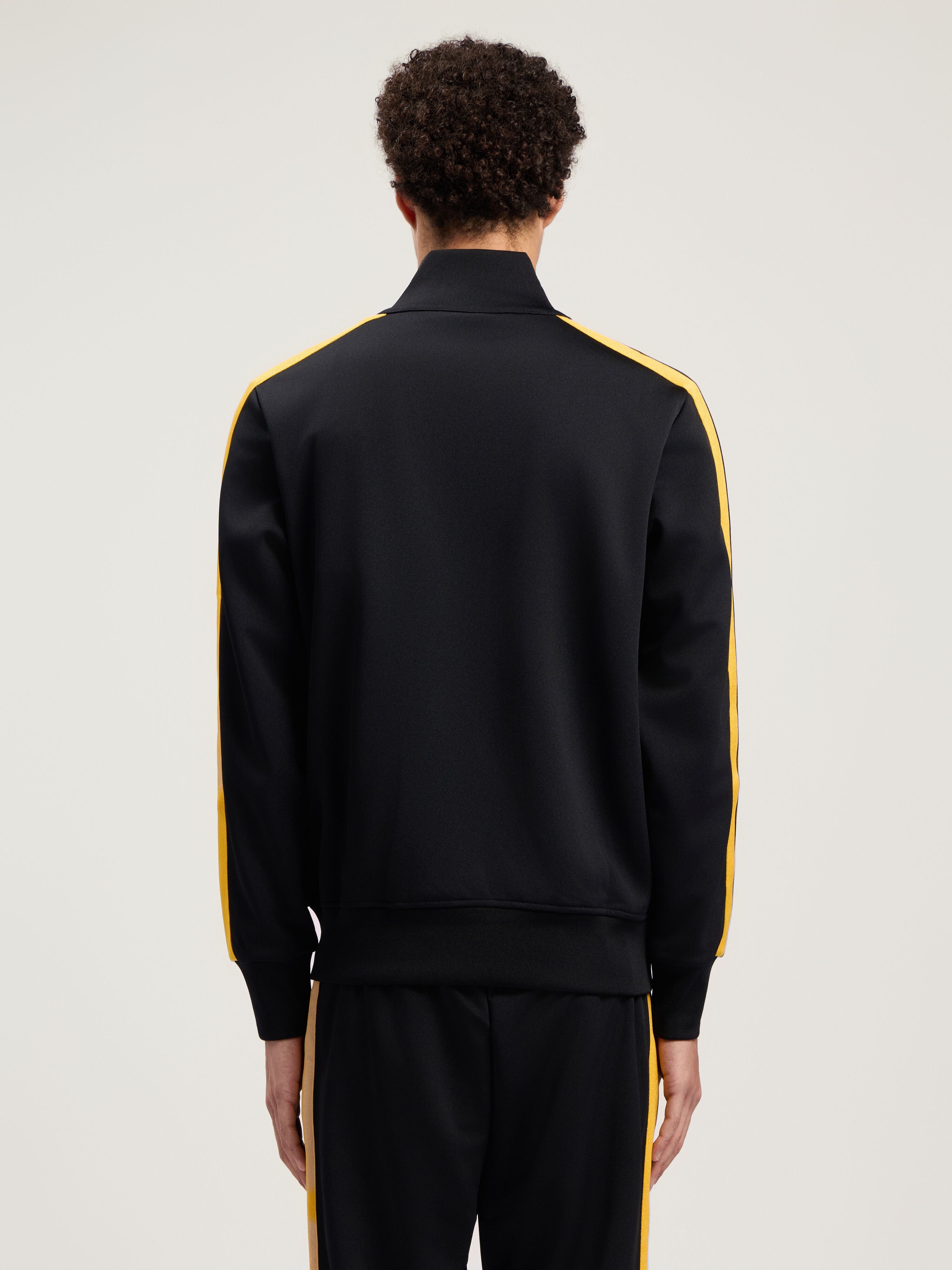 PALM ANGELS Classic Logo Track Jacket BLACK - YELLOW PMBD058F25FAB001