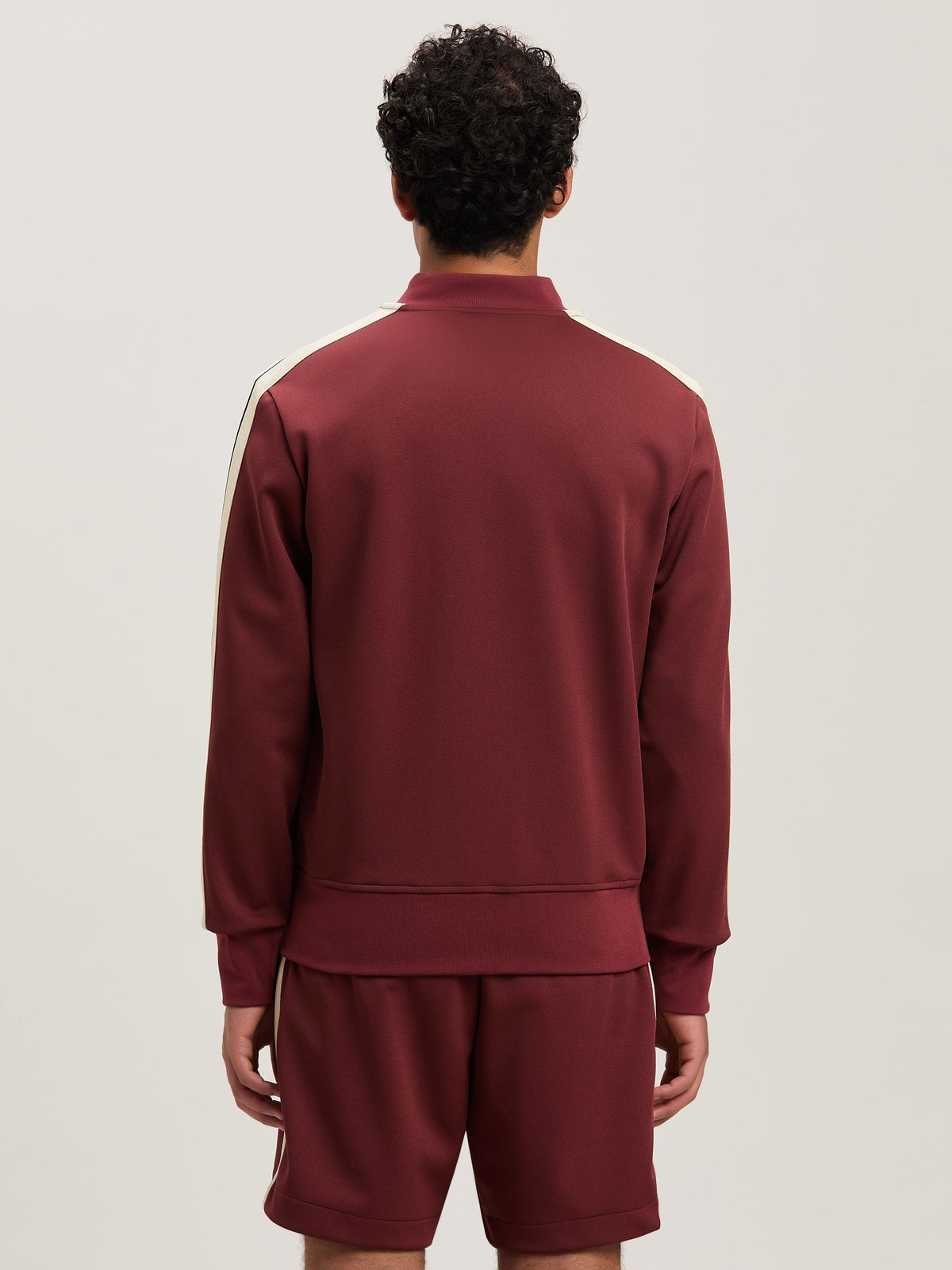 PALM ANGELS  CLASSIC LOGO BOMBER TRACK JKT BURGUNDY - BURGUNDY - OFF WHITE PMBD061S25FAB001