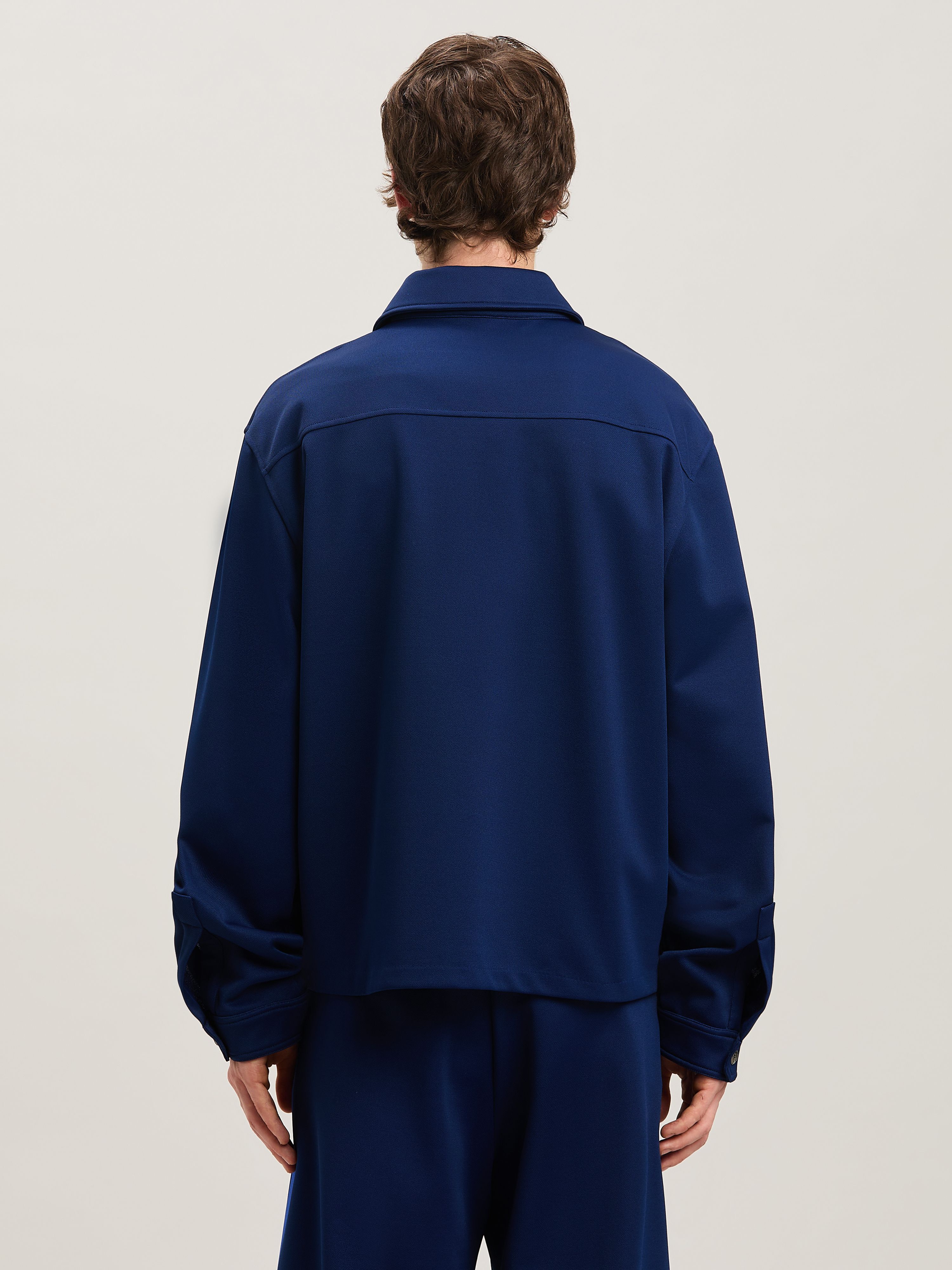 PALM ANGELS  SUIT TRACK JACKET NAVY BLUE - BLUE PMBD086S25FAB001