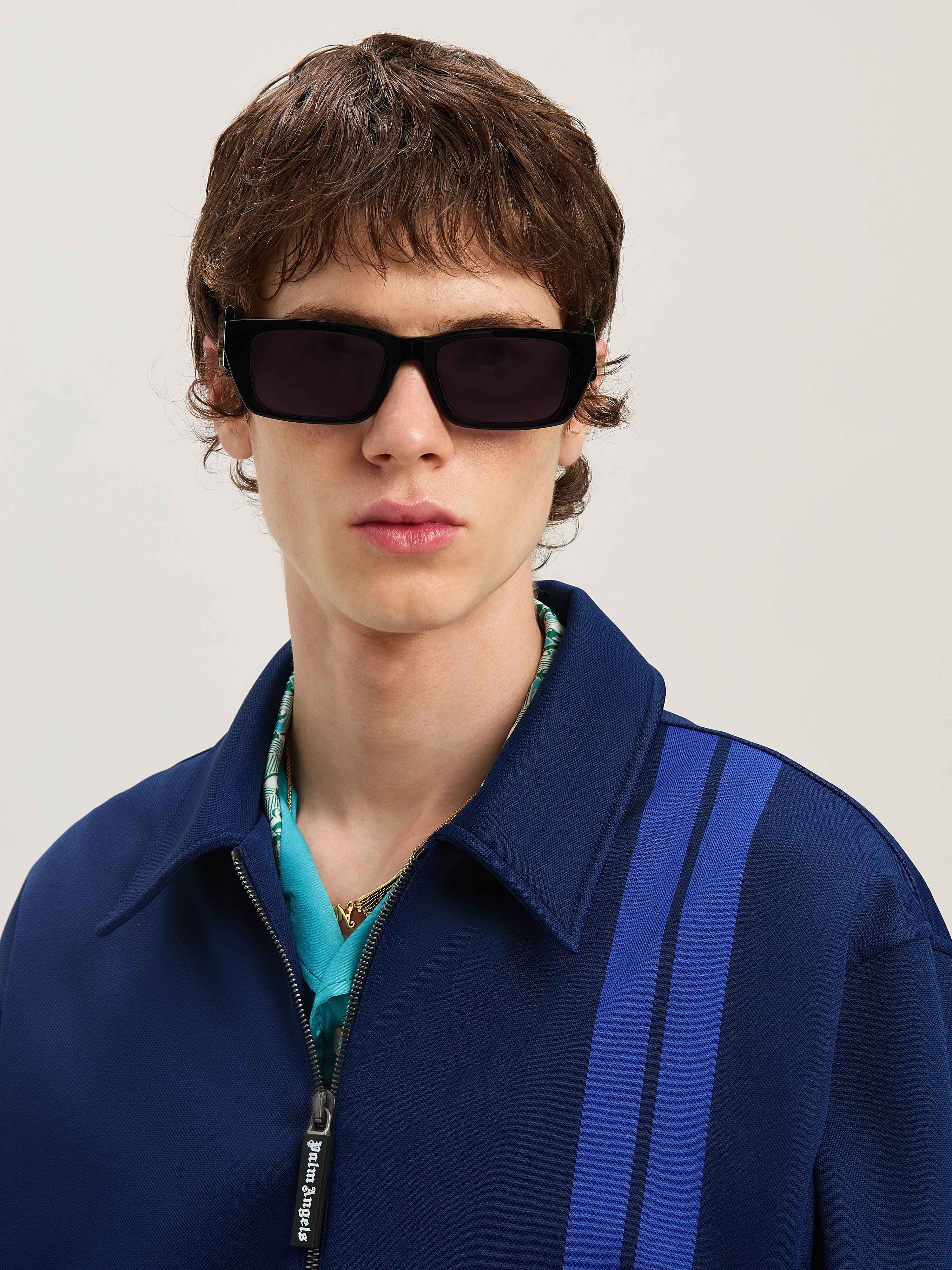 PALM ANGELS  SUIT TRACK JACKET NAVY BLUE - BLUE PMBD086S25FAB001