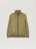 PALM ANGELS Curved Logo Track Jacket ARMY GREEN - OFF WHITE PMBD089F25FAB002
