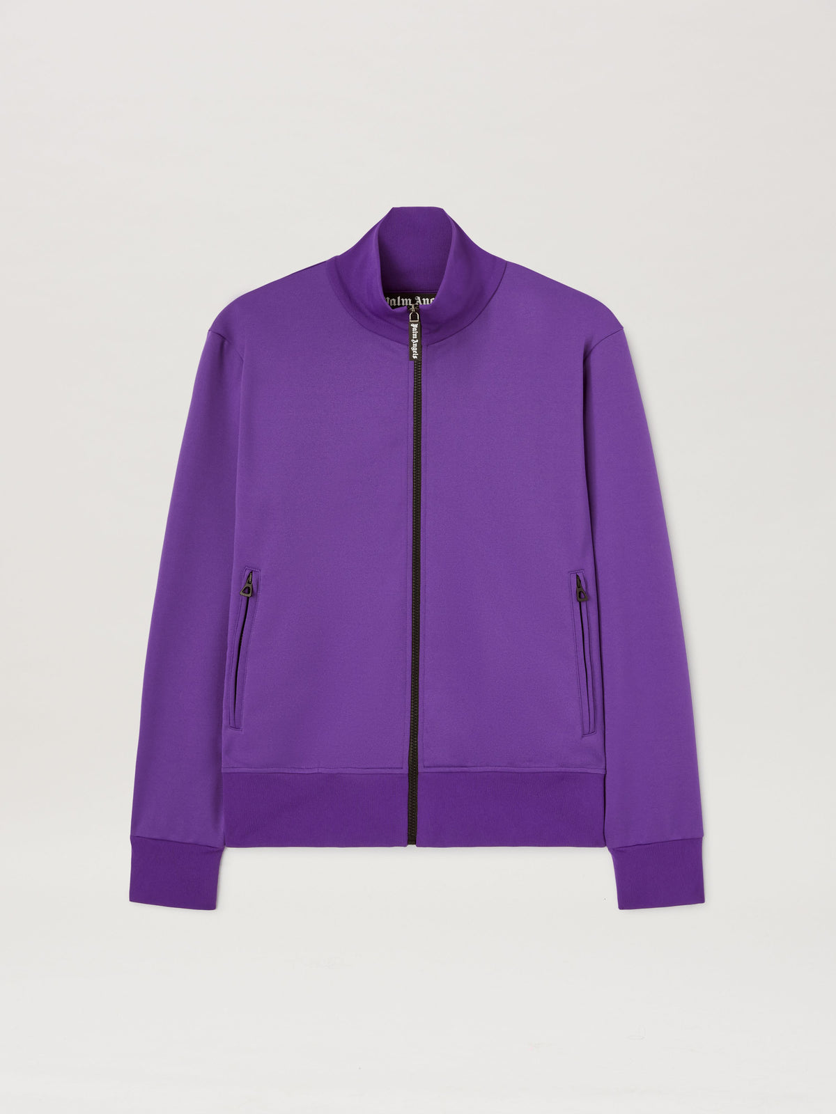 PALM ANGELS  BACK CURVED LOGO TRACK JACKET PURPLE - O PURPLE - OFF WHITE PMBD089S25FAB001
