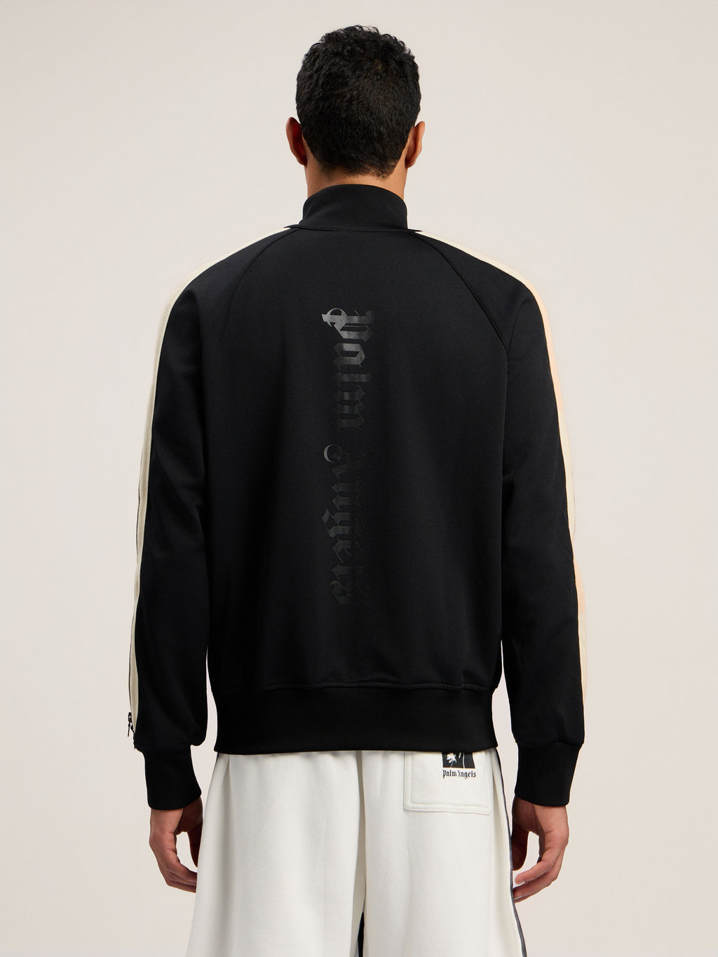 PALM ANGELS Performance Zip-Up Track Jacket BLACK - ORANGE PMBD08FF25FAB001