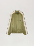 PALM ANGELS Curved Logo Boxe Track Jacket MILITARY GREEN BLACK PMBD08MS26FAB001