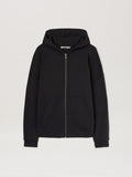 PALM ANGELS  CURVED LOGO ZIPPED HOODY BLACK - OFF WHI BLACK - OFF WHITE PMBE016S25FLE003