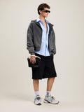 PALM ANGELS Palm Leaf Loose Zip Hoodie BLACK MULTICOLOR PMBE02HS26FLE001