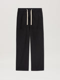 PALM ANGELS  CURVED LOGO LOOSE PANTS BLACK - BLACK PMCA117S25FAB001