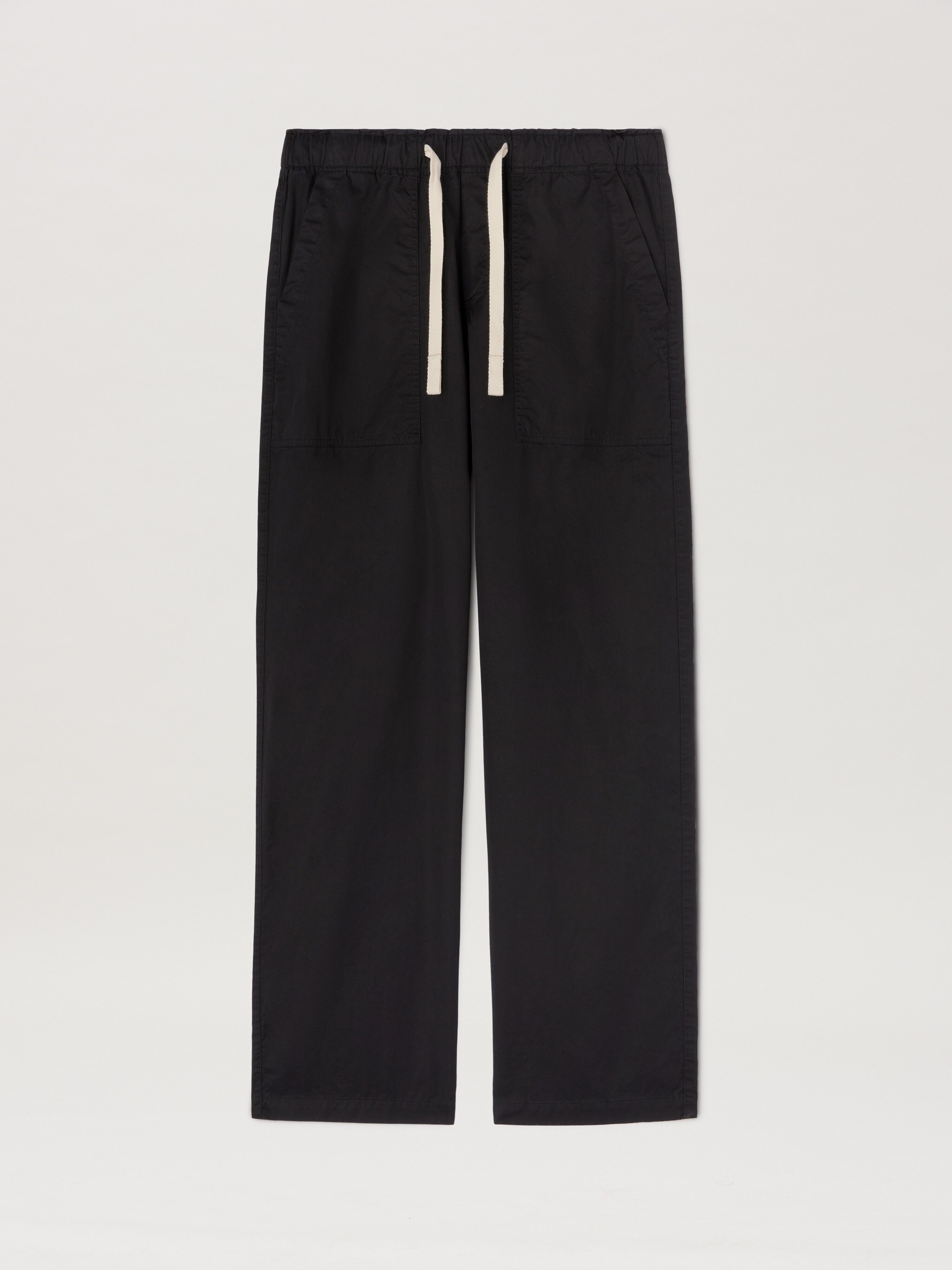 PALM ANGELS  CURVED LOGO LOOSE PANTS BLACK - BLACK PMCA117S25FAB001