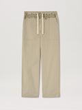 PALM ANGELS  WAIST LOGO LOOSE PANTS BEIGE - MILITARY BEIGE - MILITARY GREEN PMCA117S25FAB002