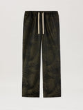 PALM ANGELS  PALMS JACQUARD COZY PANTS MILITARY GREEN MILITARY GREEN - MILITARY GREEN PMCA143S25FAB001