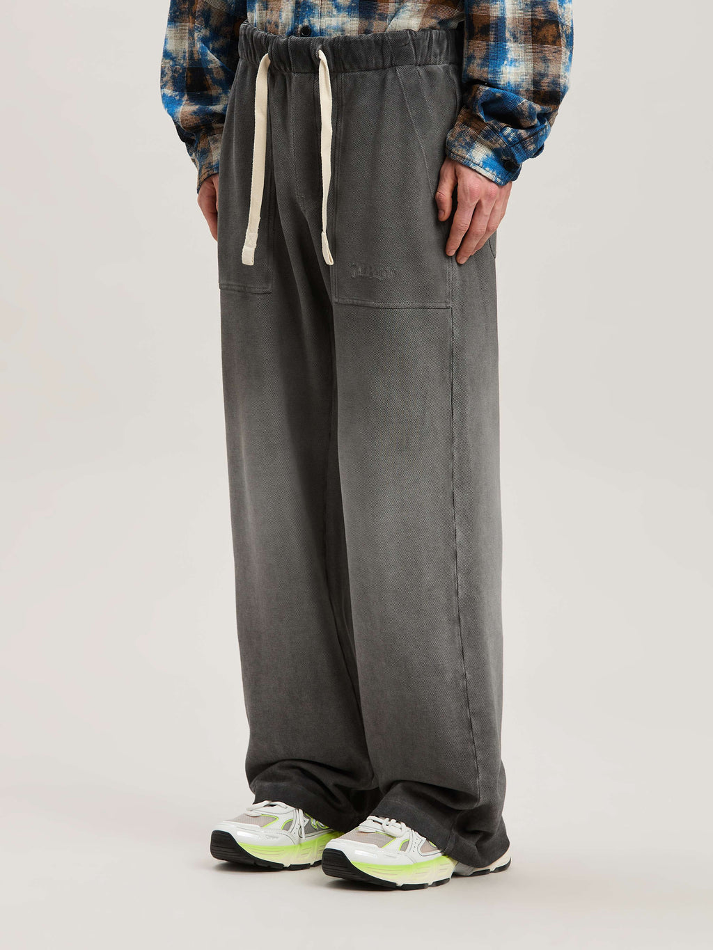 PALM ANGELS  GD CLASSIC LOGO COZY PANTS BLACK - BLACK PMCA17AS25FAB001